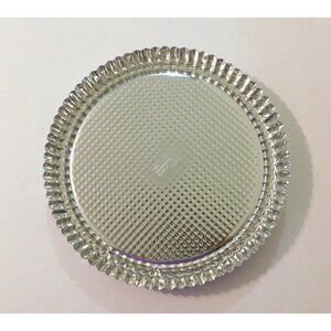 Pampered Chef Round Aluminum Tart Quiche Pan Textured Fluted Sides 10.5"